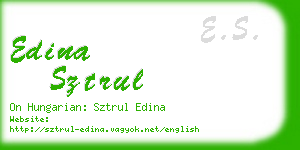 edina sztrul business card